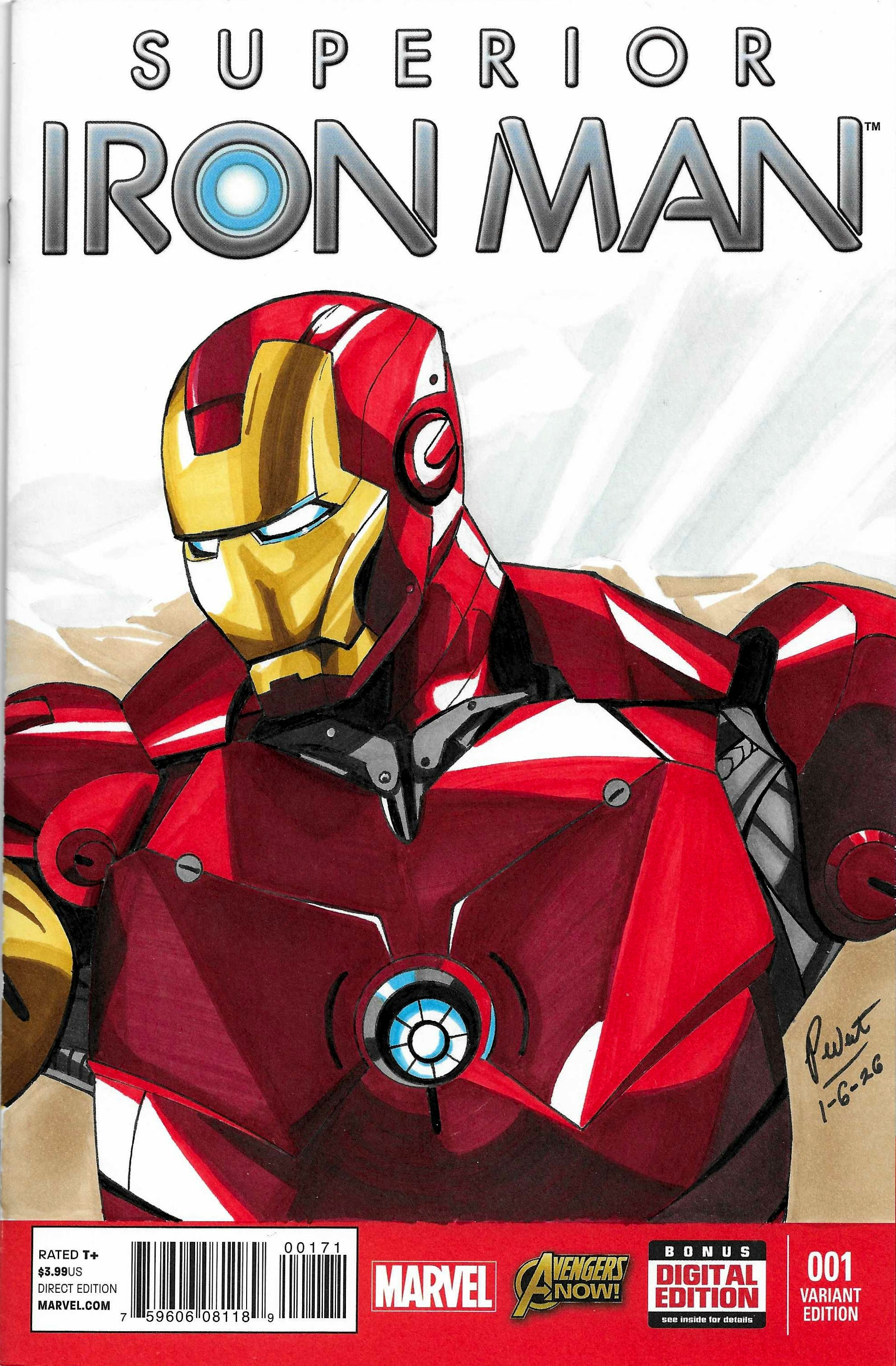 This is a sketch cover of Iron Man